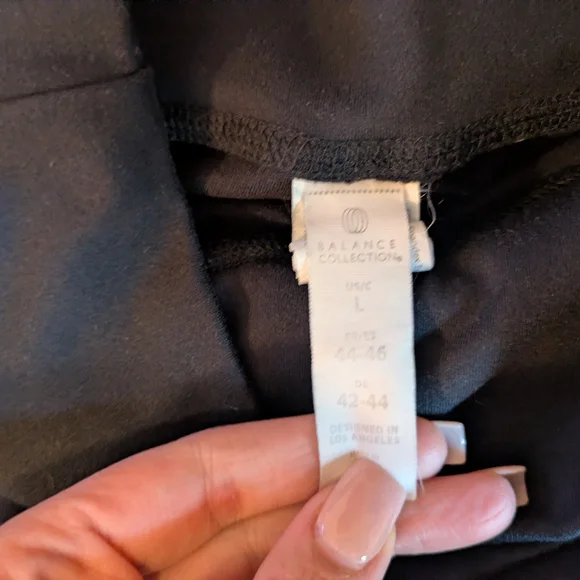 Balance Collection Black Cross Waist Legging Size Large - Picture 4 of 6